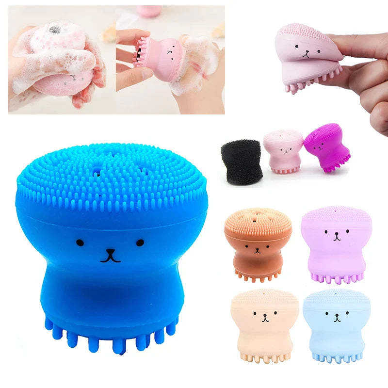 Versatile Octopus Facial Brush – Small Skincare & Makeup Tool for Effective Cleaning