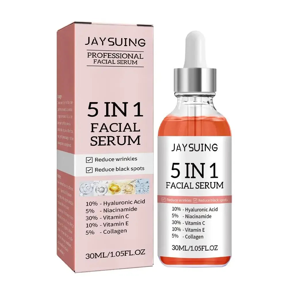 Hyaluronic Acid 5-in-1 Facial Serum – Anti-Wrinkle, Pore-Shrinking, and Skin Brightening